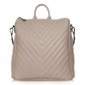 Rucsac tip geanta de dama din piele naturala DiAmanti Otello Rose Taupe